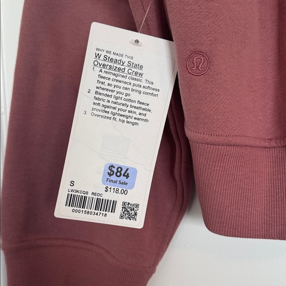 Lululemon Steady State Oversized Crew - Size Small - NWT - Picture 3 of 5